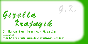 gizella krajnyik business card